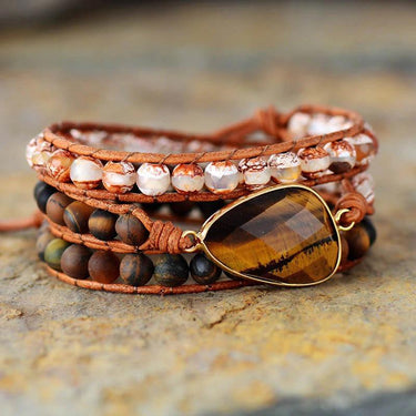 Moving Depression Tiger Eye Wrap Bracelet-Your Soul Place